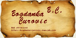 Bogdanka Čurović vizit kartica